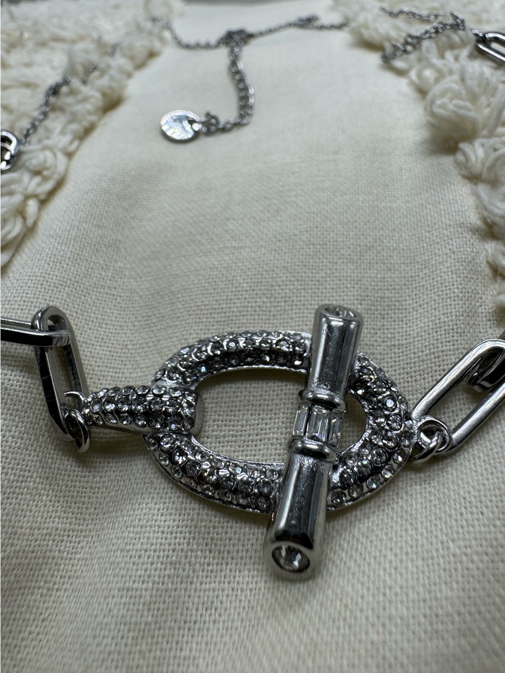 Trendy Crystal Toggle Necklace | Surgical Steel